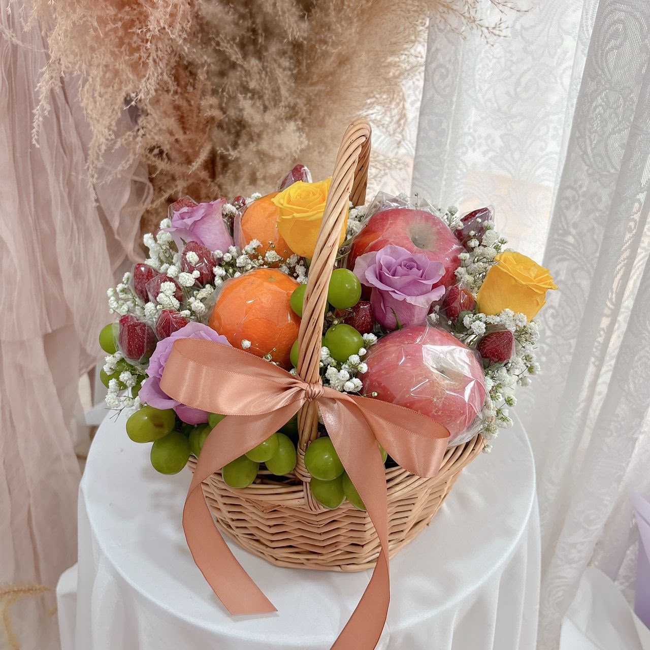 Solene | Fresh Fruit & Flower Basket