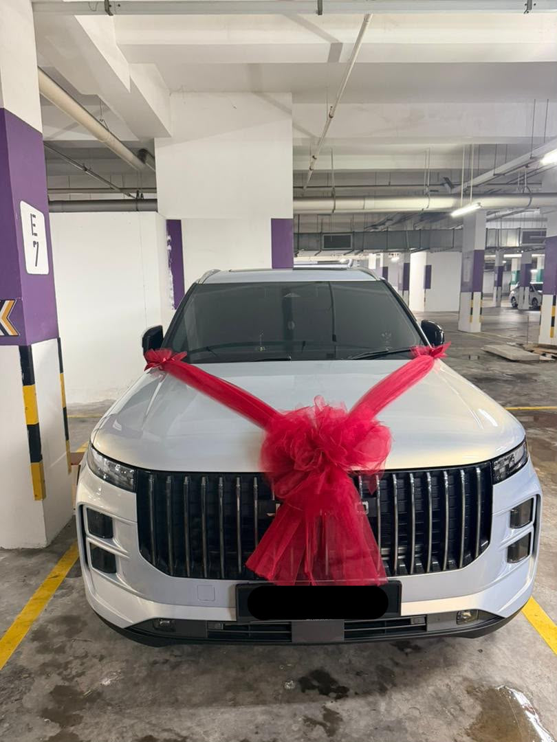 Crimson Vows | Wedding Car Deco [Front+Back+4Doors]