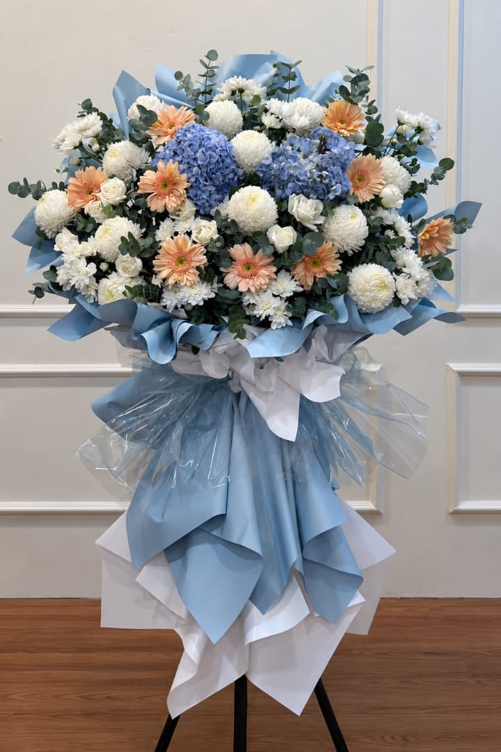 Blue Serenity | Condolence Flower Stand