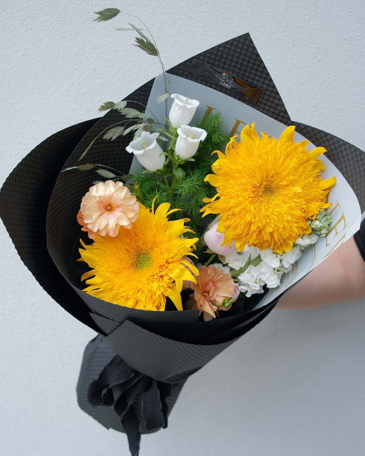 Golden Solace | Yellow Chrysanthemum Condolence Bouquet