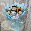 Blue Teddy Wishes | Graduation Bouquet